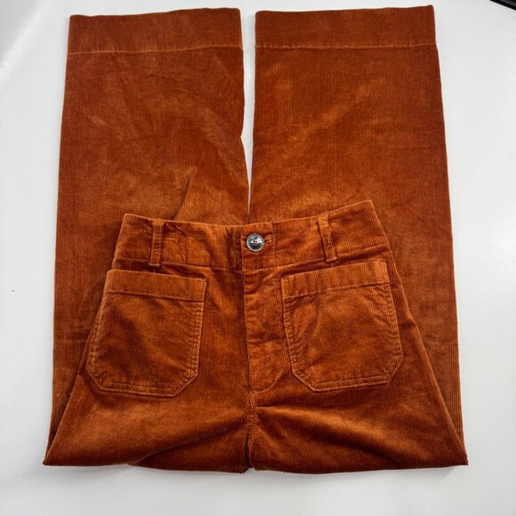 Anthropologie Maeve The Colette Corduroy Crop Wide-Leg Pants Size 25 - Picture 4 of 14